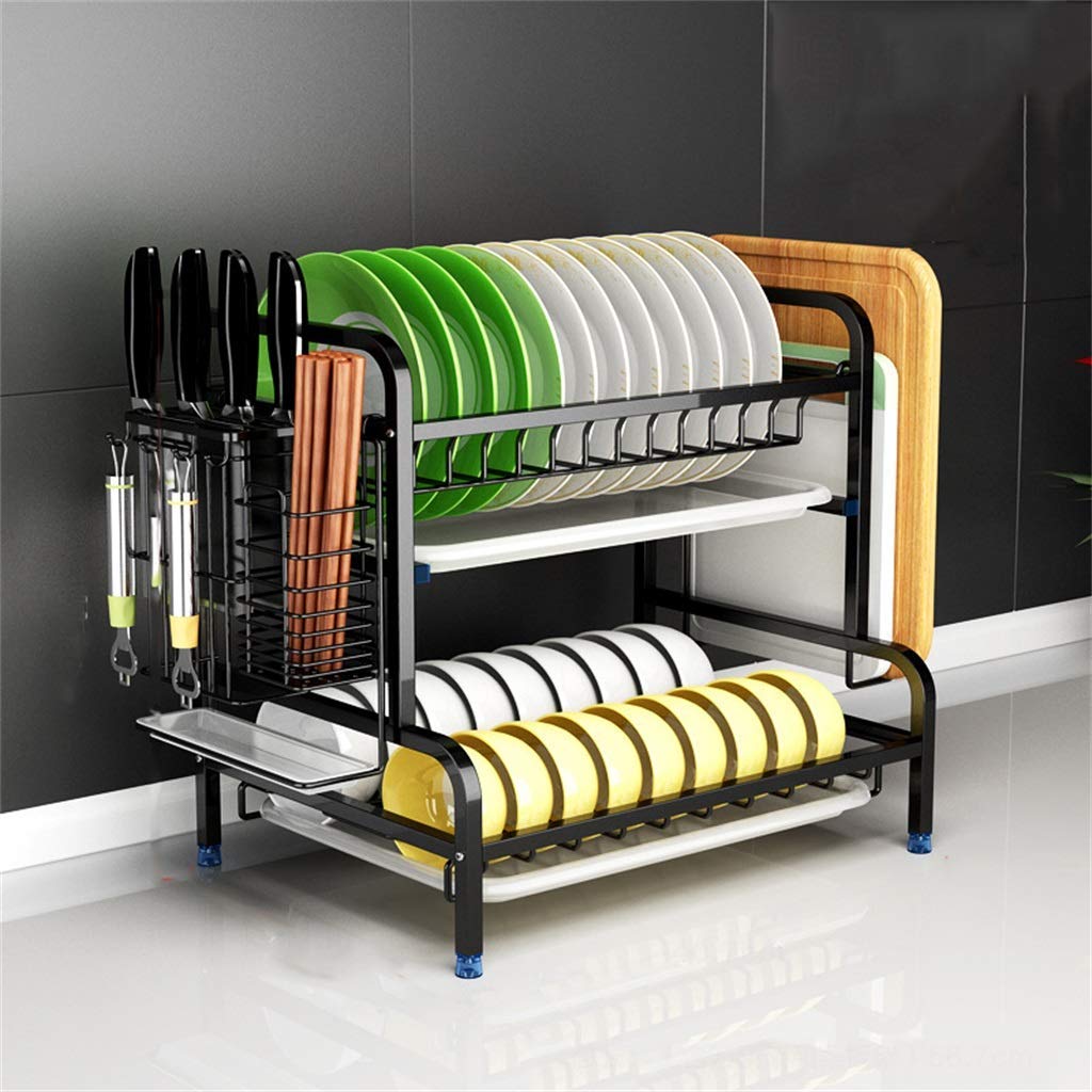 SaryEdge Dish Drying Rack Cutlery Rack 304 Kitchen Supplies Dish Rack Stainless Steel Drain Rack To Dry Dishes Chopsticks Storage Box Racks Dish Rack Cutlery Drying Rack,B2,B2