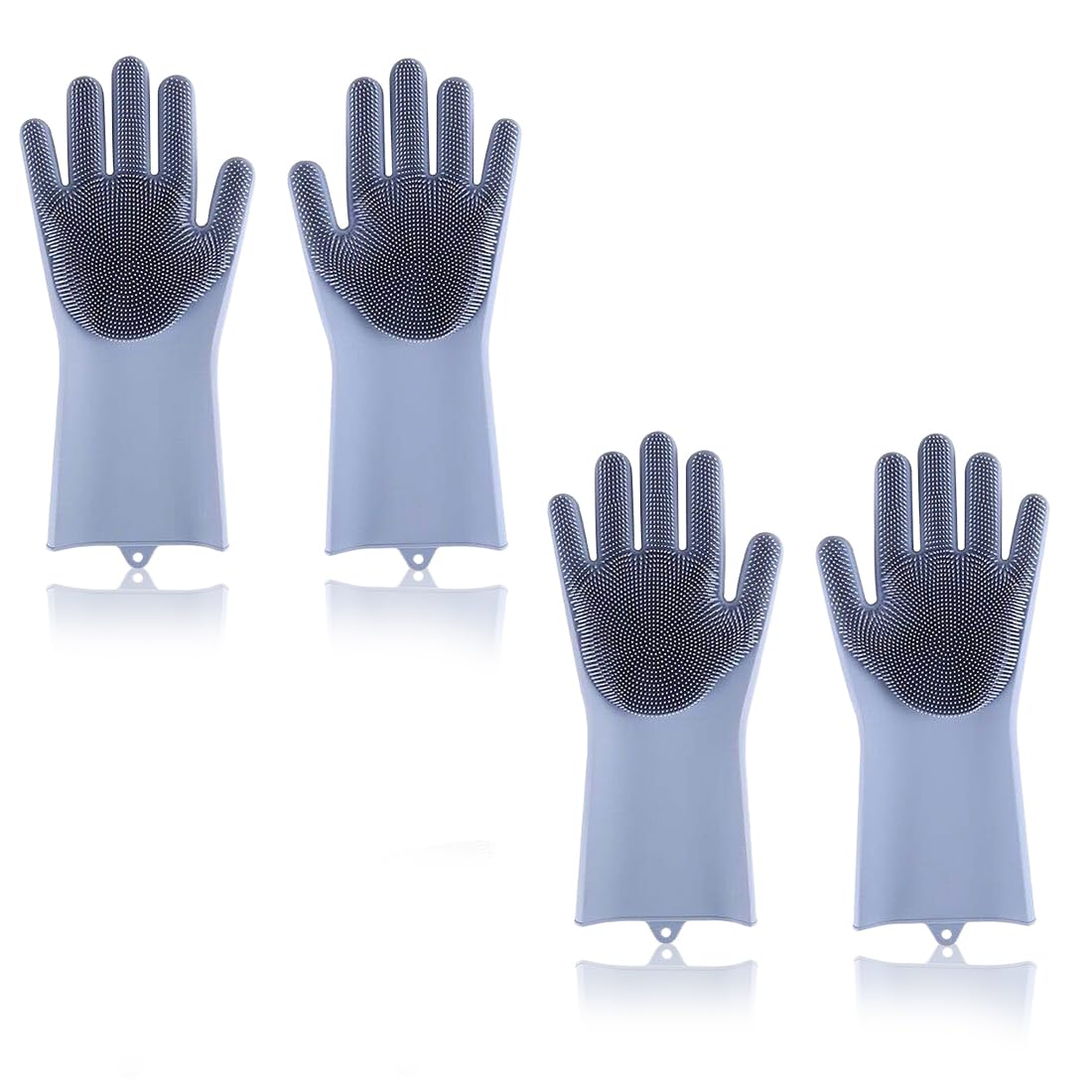 Dog Washing Gloves 2 Pairs Dog Cleaning Gloves Mitt Hair Remover Pet Bath Brush Grooming