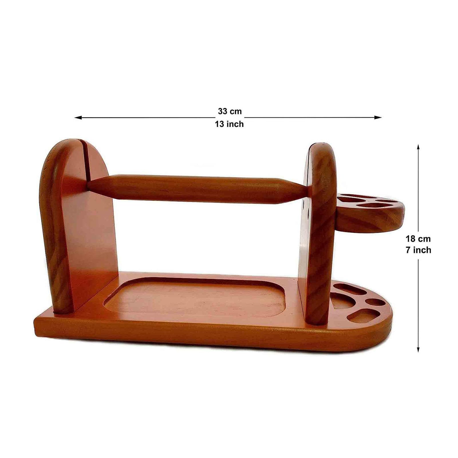 Soporte de hilo de madera for tejer ganchillo, bola de hilo de madera, dispensador de bolas de hilo estable, herramientas de costura de escritorio for el hogar, soportes de bobinas de lana, regalo for