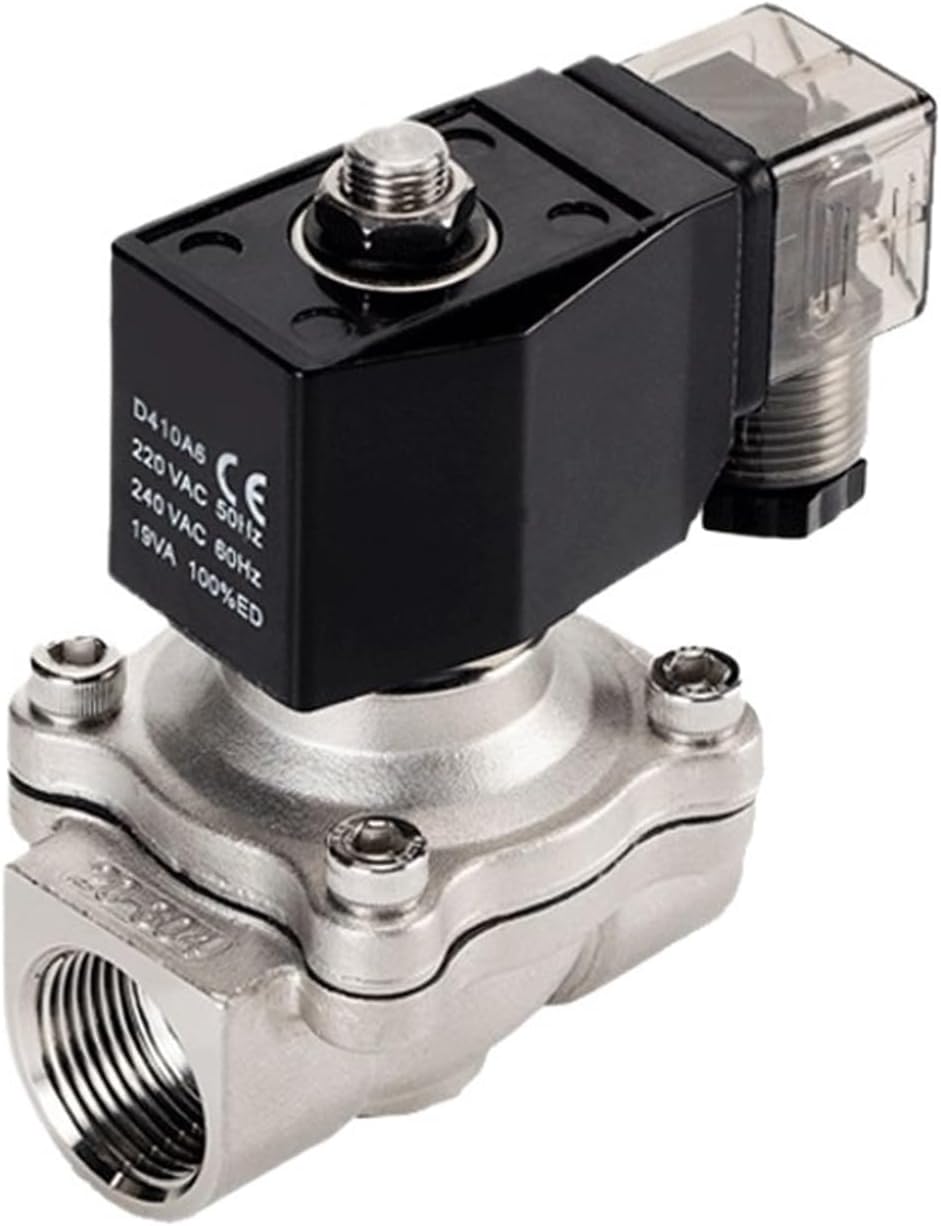 1/2" 3/4" 1" 2" Normally Closed 12v Electric Solenoid Valve Water 24v 230v 24 Stainless Steel IP65 DIN Coil High Temperature(12vdc-epdm-Seal,3/8 Inch)