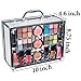 SHANY Carry All Trunk Makeup Train Case with Re-usable Aluminum Beauty Storage Organizer Case. Make up Set with Eye palettes, Blushes,Face Powders, Manicure, Pedicure and Cosmetics Brushes. GIFT SET