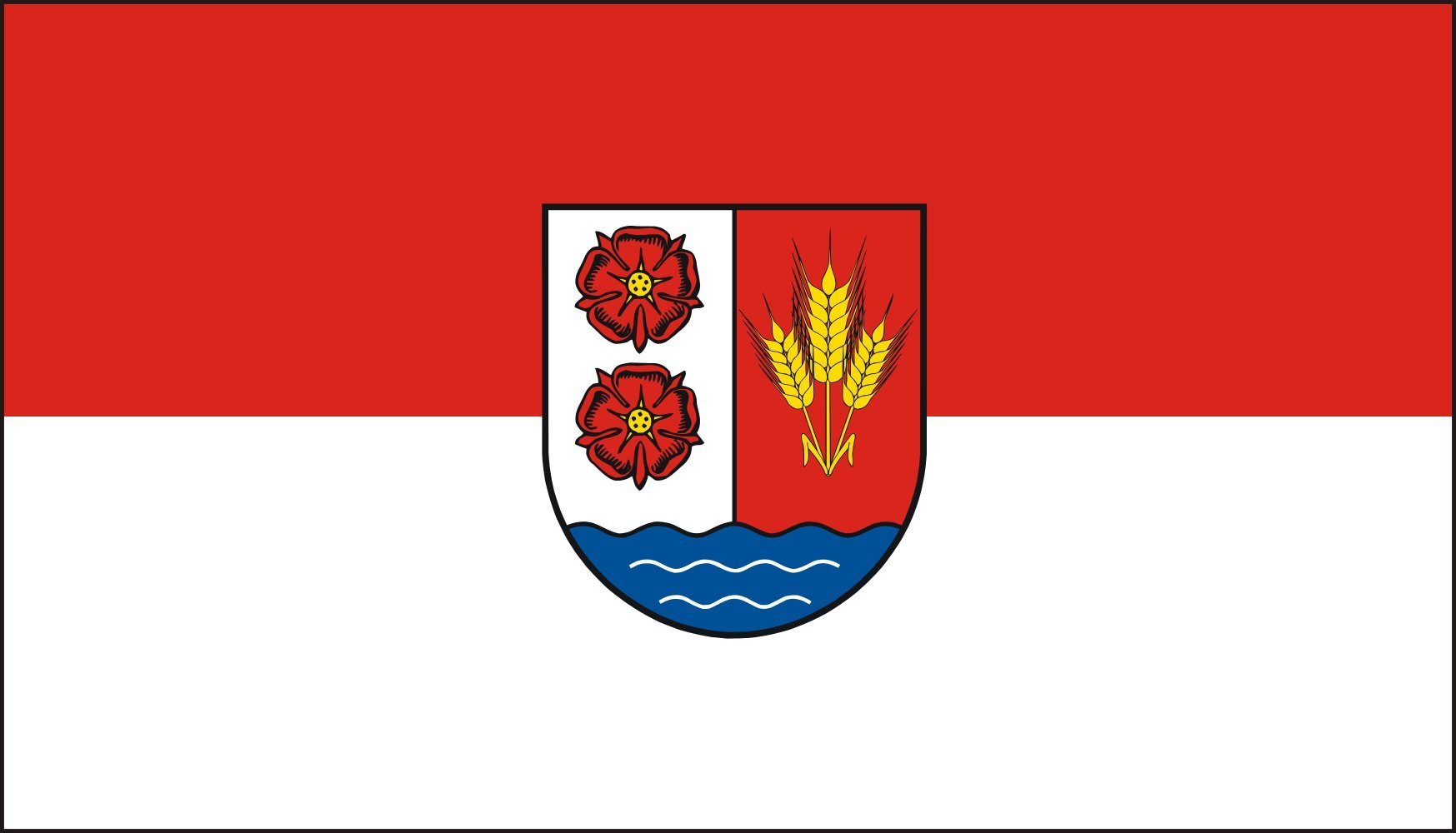 Große Flagge Gemeinde Emsbüren - Querformat 90x150 Cm, Wetterfest, Made In Germany Mit Metallösen