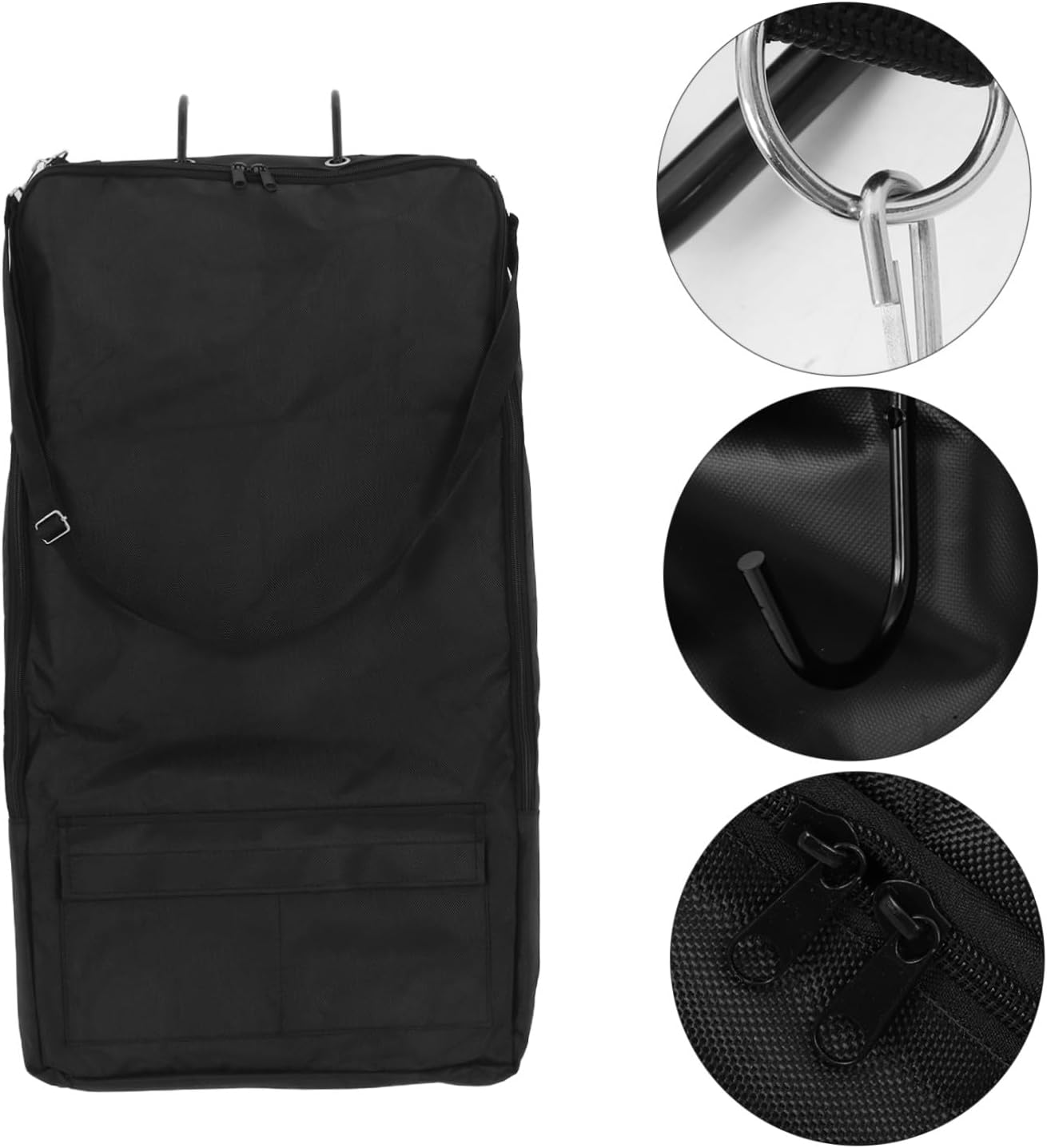 Versatile Horse Tack Storage Bag with Hooks Equestrian Organizer for Bridles Halters Grooming Tools Wear-Resistant Multi-Compartment Carry Bag for Riding Gear and Accessories