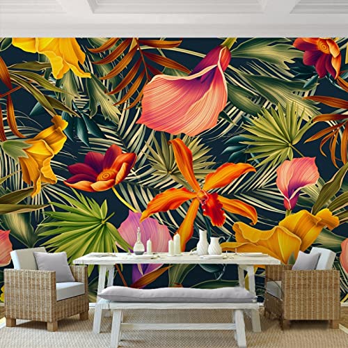 Papier peint forêt tropicale 3D pvc adhésif mural pour chambre