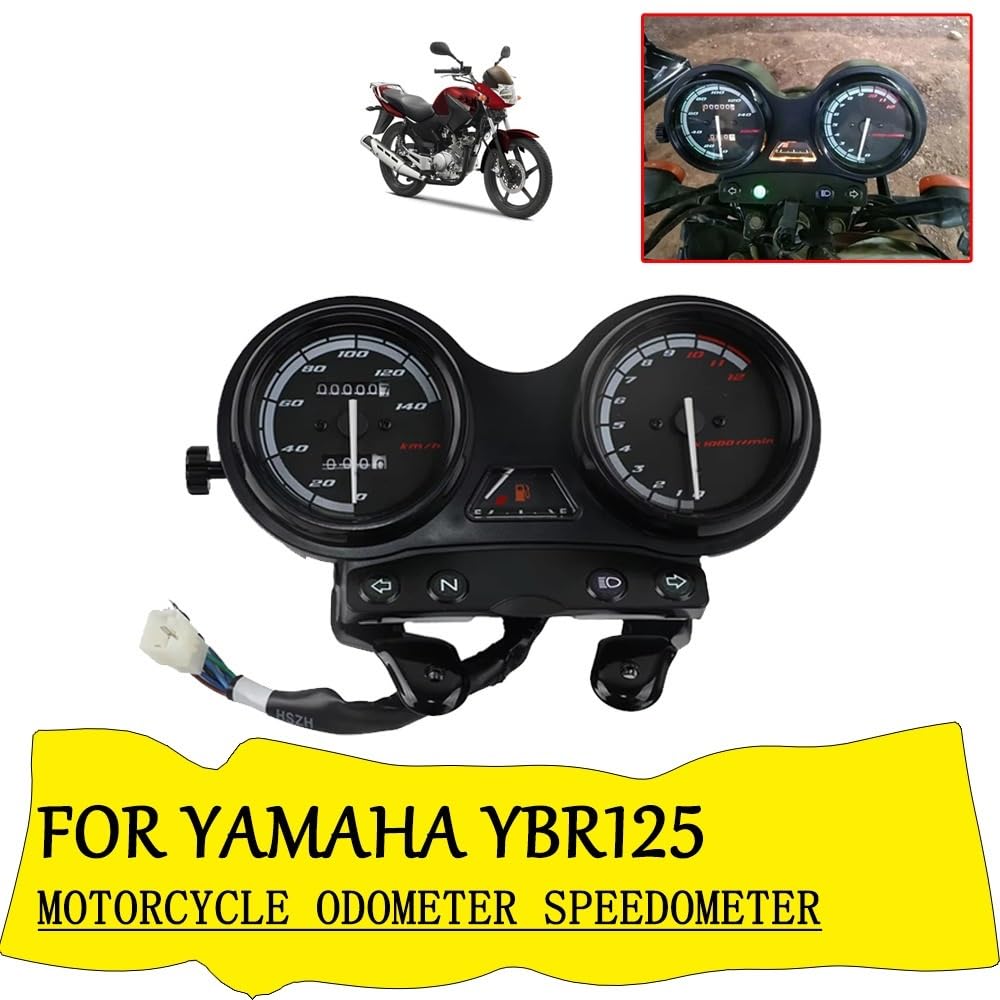 Prędkościomierz Pasuje do Yamaha YBR125 YB125 YBR 125 YBR125G Zespół przyrządu motocyklowego Prędkościomierz Deska rozdzielcza Wskaźnik Wyświetlacz Przebieg