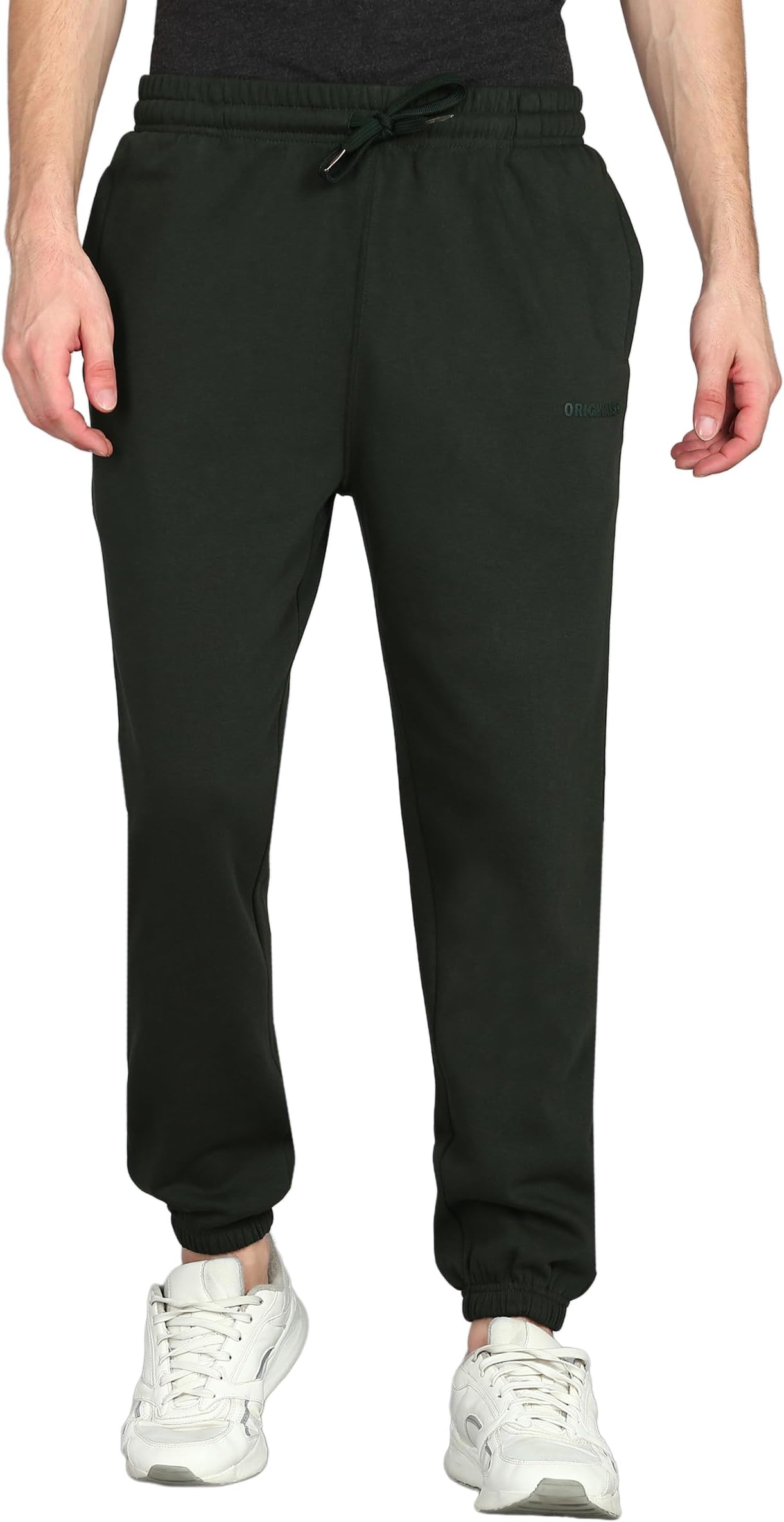 Alan Jones ClothingMen's Regular Fit Mid Rise Fleece Jogger Regular Pants For Winterwear