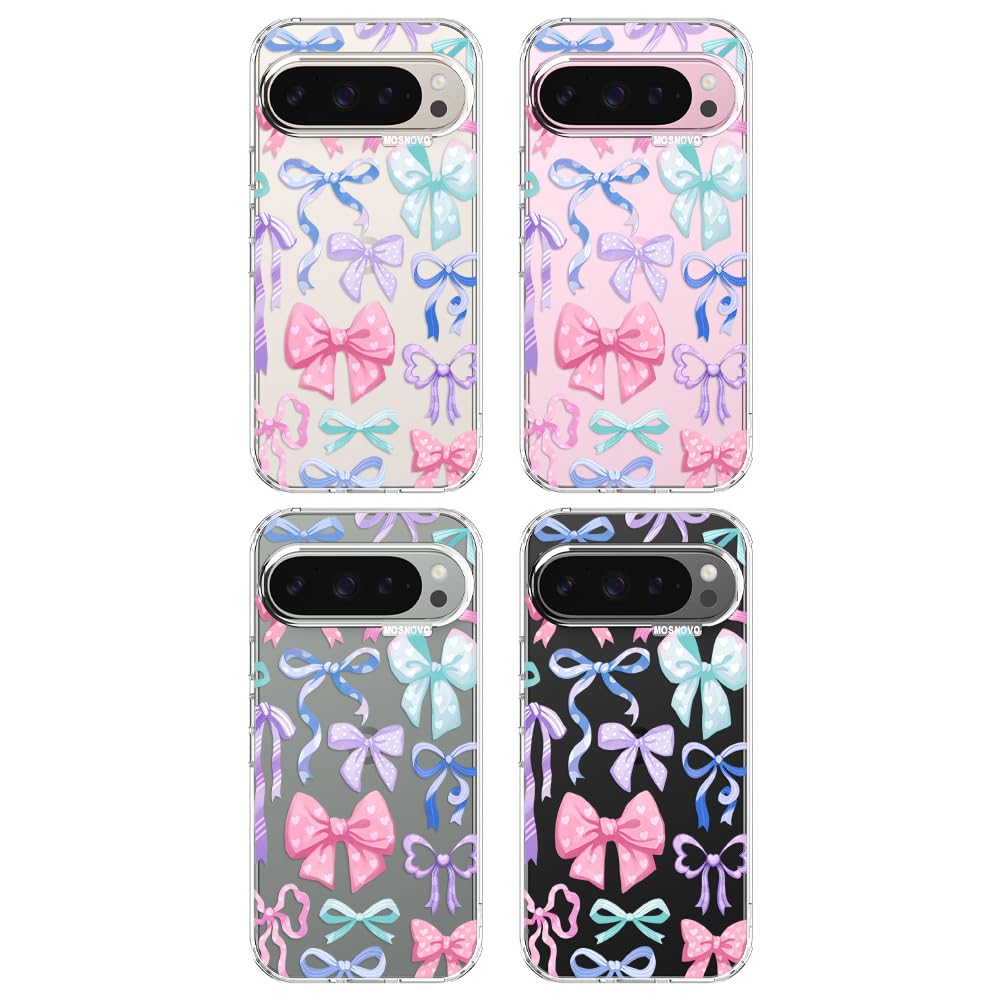 MOSNOVO Case for Google Pixel 10 & Pixel 10 Pro, [Buffertech 6.6ft Military-Grade Drop Protection] [Anti Peel Off Tech] Clear TPU Bumper Phone Case Cover Design - Cute Cherry — view 188