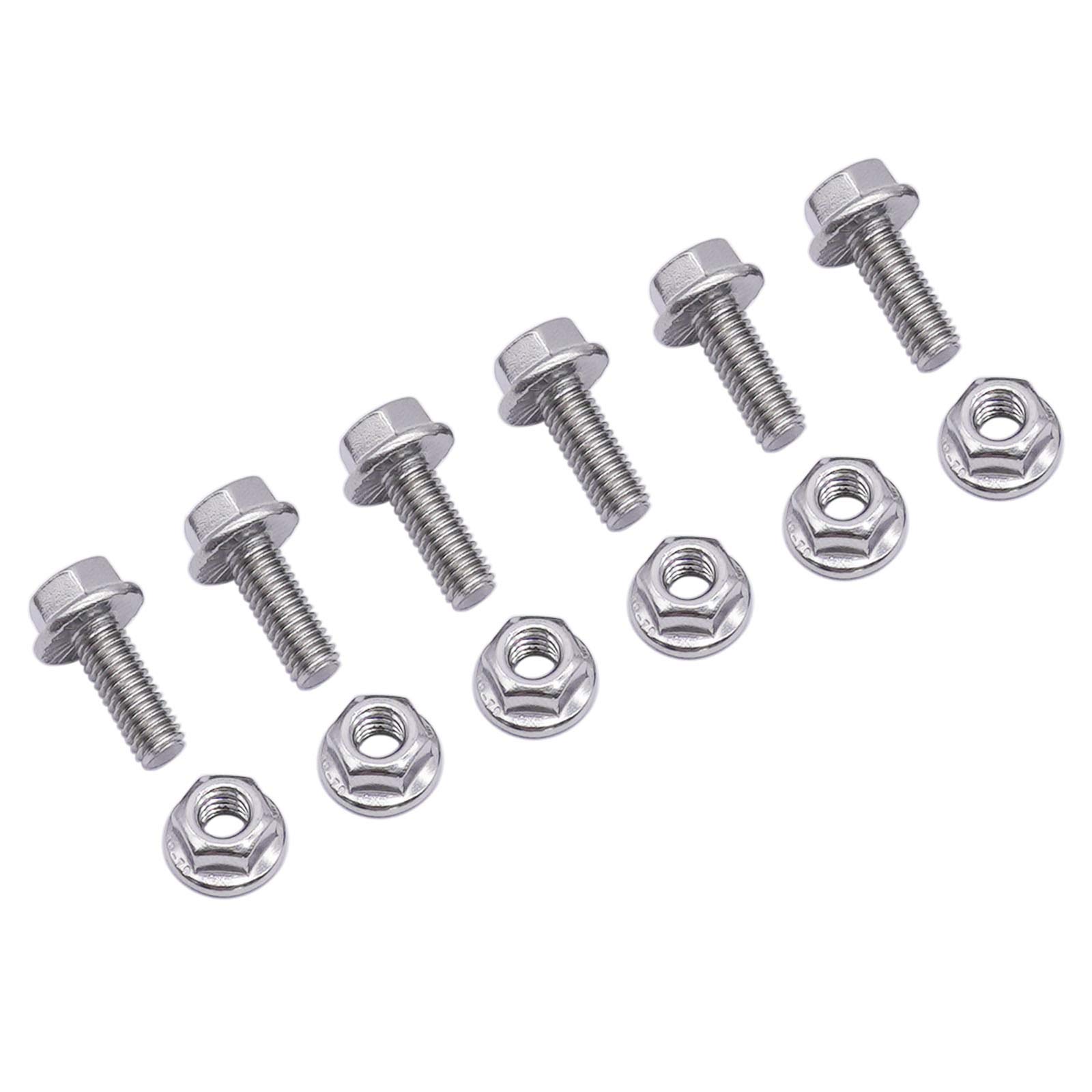 BOLEWIN 19M7775 14M7303 Hex Flanged Bolt & Nut Set Battery Terminal for John Deere G110 L100 L110 D150 D160 D170 LX176 LX178