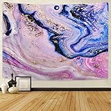 Sevenstars Psychedelic Art Gold Tapestry Colorful Natural Luxury Gouache Landscape Tapestry Trippy Tapestry Wall Hanging