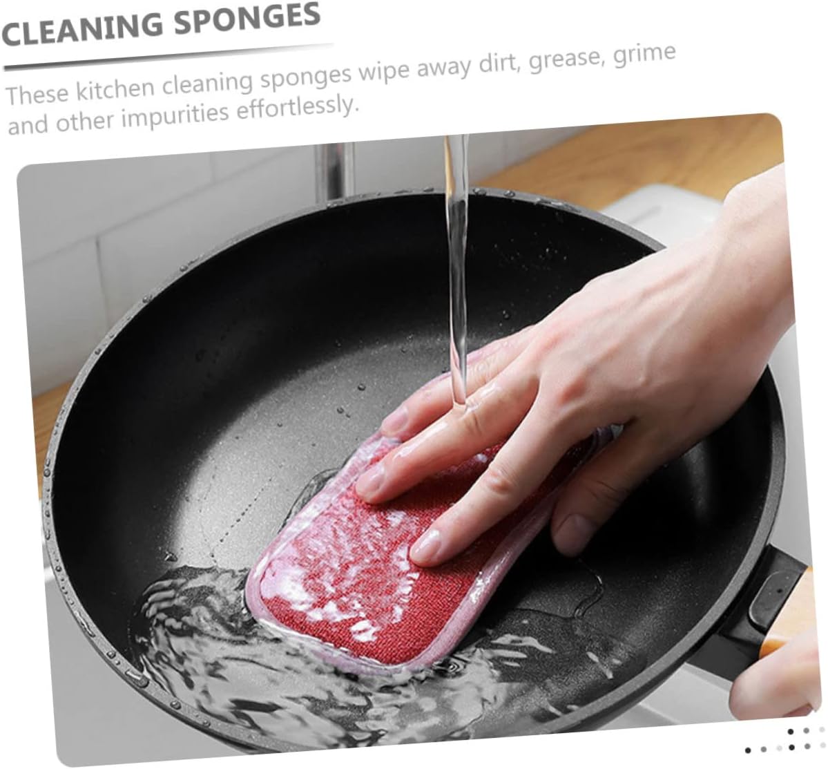 FOMIYES 24pcs Reusable Linen Sponges for Household Cleaning Dish Sponges Non-Slip Base for Easy Cleaning