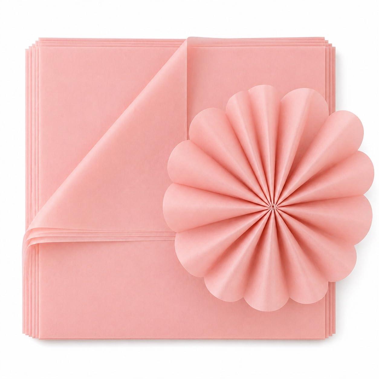 Seidenpapier rosa 350 Bogen 50x75 cm 15 g/m² – Packseide/Bastelpapier für Basteln, Deko & Geschenkverpackung – Tissue Paper für DIY, Pompons & Blumen – weich & reißfest