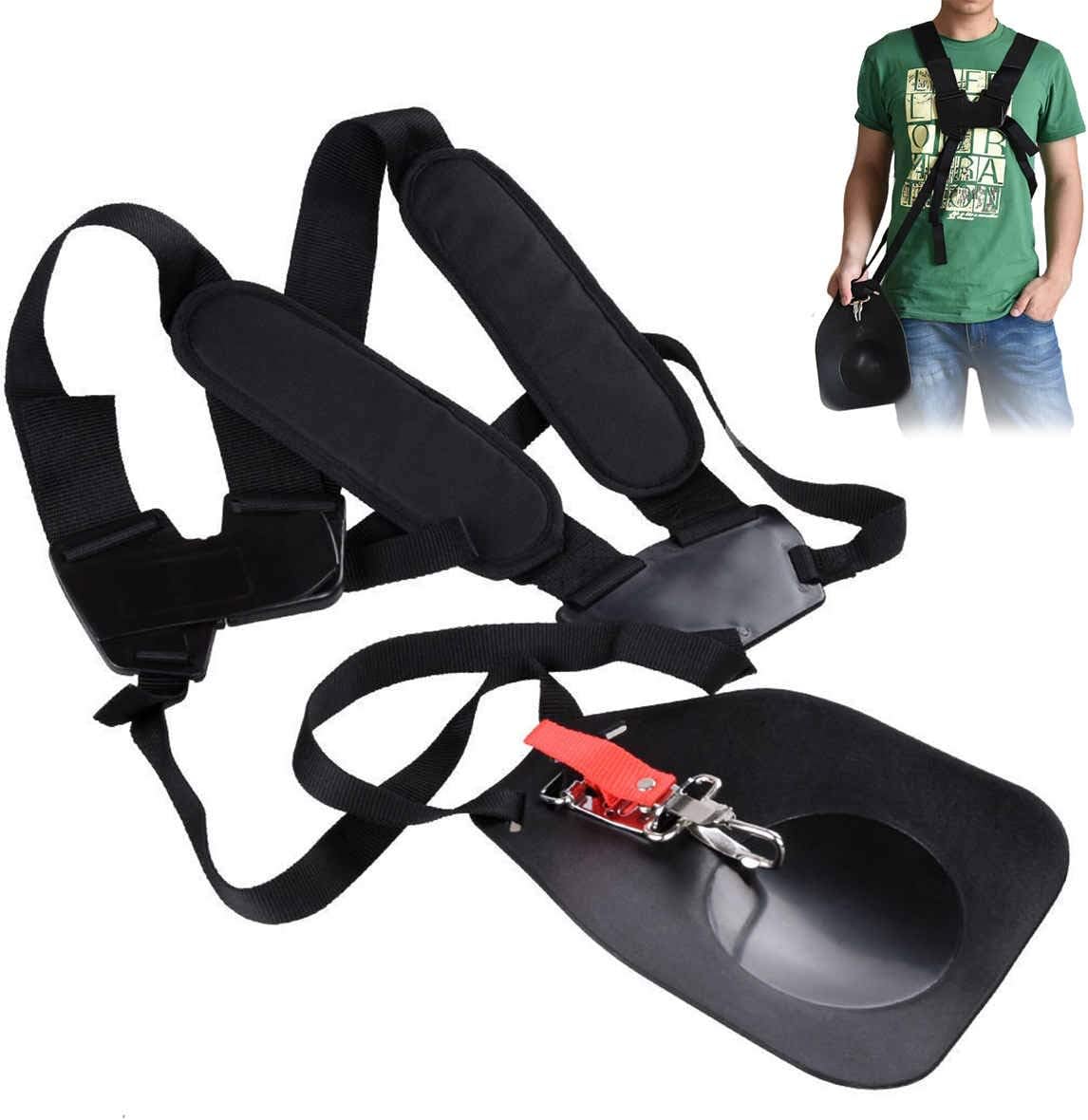 Durable Double Shoulder Harness Strap for Brush Cutter &Trimmer with Carry Hook