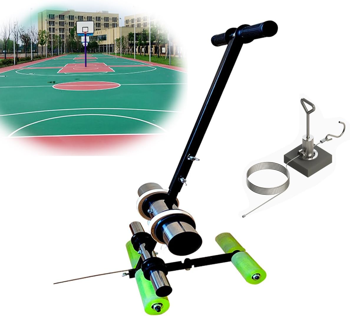 Manual Floor Tape Applicator, W/Drawing Circle Kit, Basketball Court