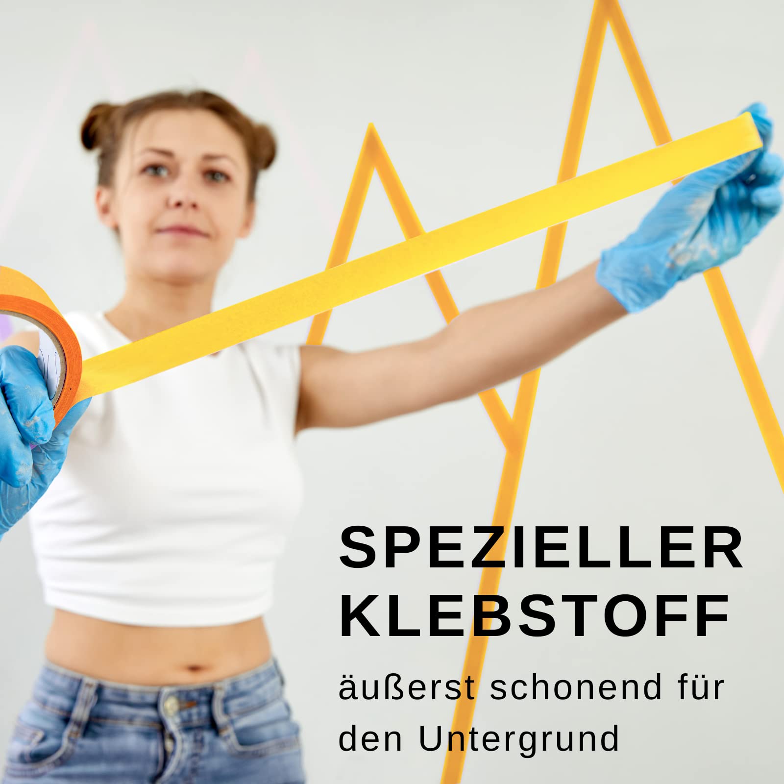 Magnet-Kauf [20 Rollen] KrokTape Malerkrepp 38mm x 50m Malerband Gold Kreppband - Goldband Maler Klebeband Für Scharfe Kanten - Abdeckband für Malerarbeiten und Auto Lackierung