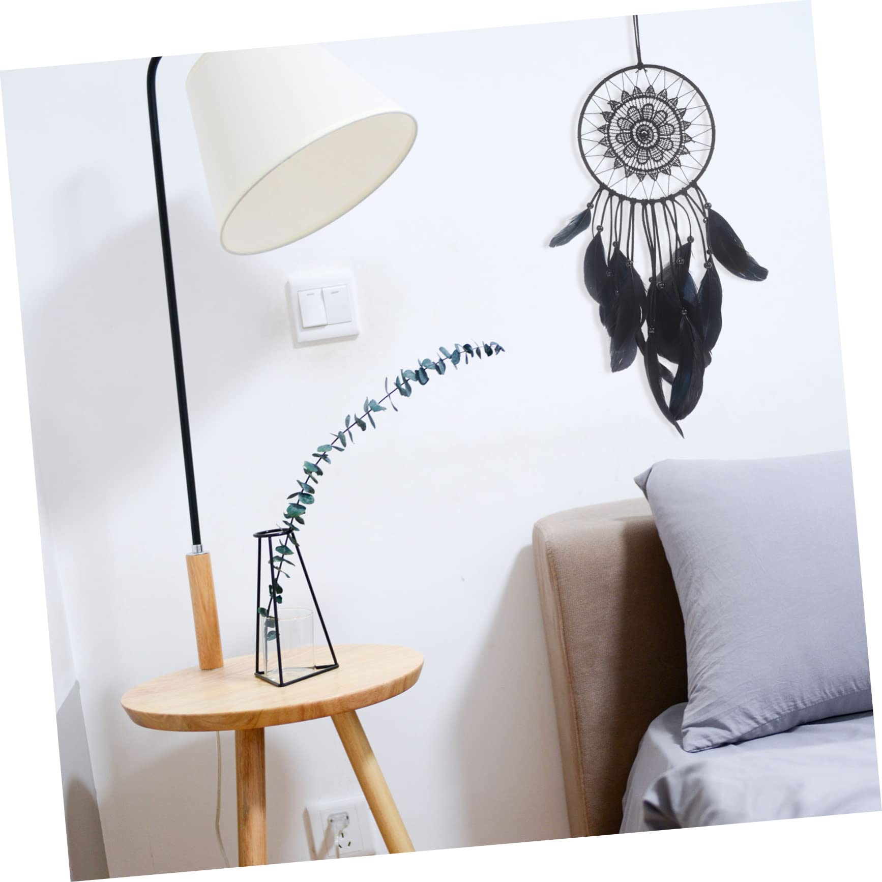 MAGICLULU 5piezas Atrapasueños De Negras Colgante Decorativo De Pared Adorno Artesanal para Hogar y Jardín Decoración De Estilo Bohemio para Habitaciones y Eventos