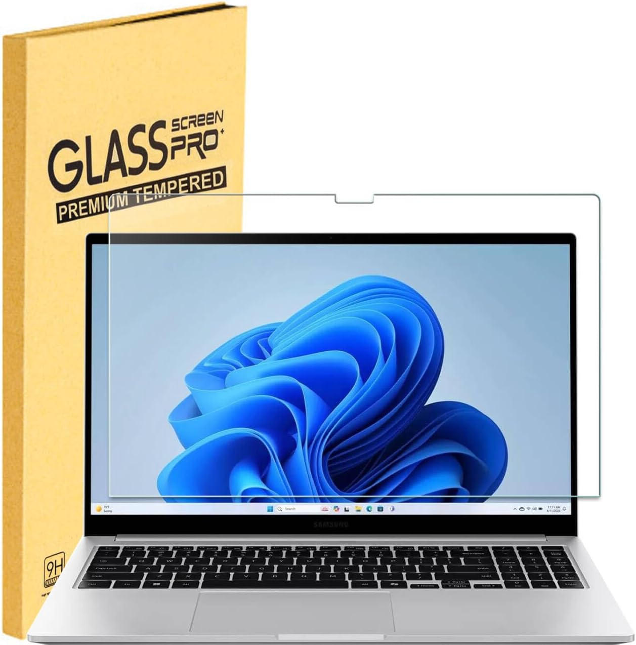 MUBUY-GOL Samsung Galaxy Book5 360, Galaxy Book4 360 15.6 inch Screen Protector, Galaxy Book4 15.6 inch Tempered Glass Screen Protector, Anti-Scratch 9H Hardness, Anti-Fingerprint
