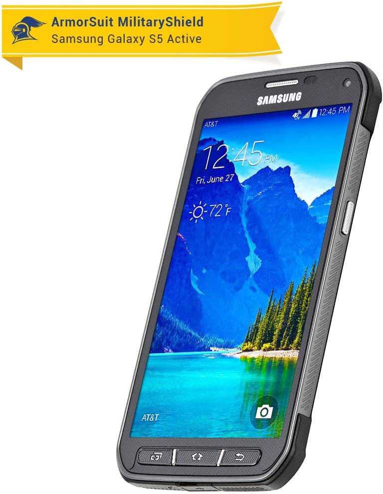 Armorsuit MilitaryShield® Samsung Galaxy S5 Active Screen Protector Anti-Bubble Ultra HD Shield w/Lifetime Replacements
