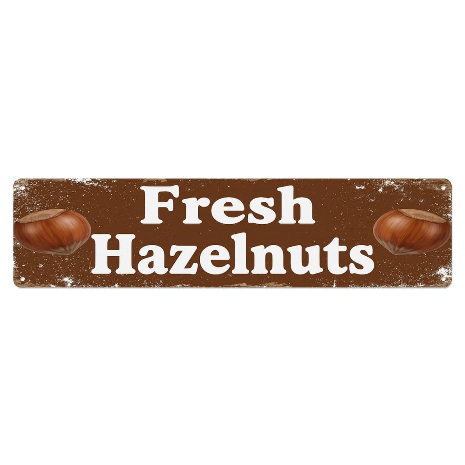 Vintage Fresh Hazelnuts Rustic Kitchen Fruit Metal Tin Sign