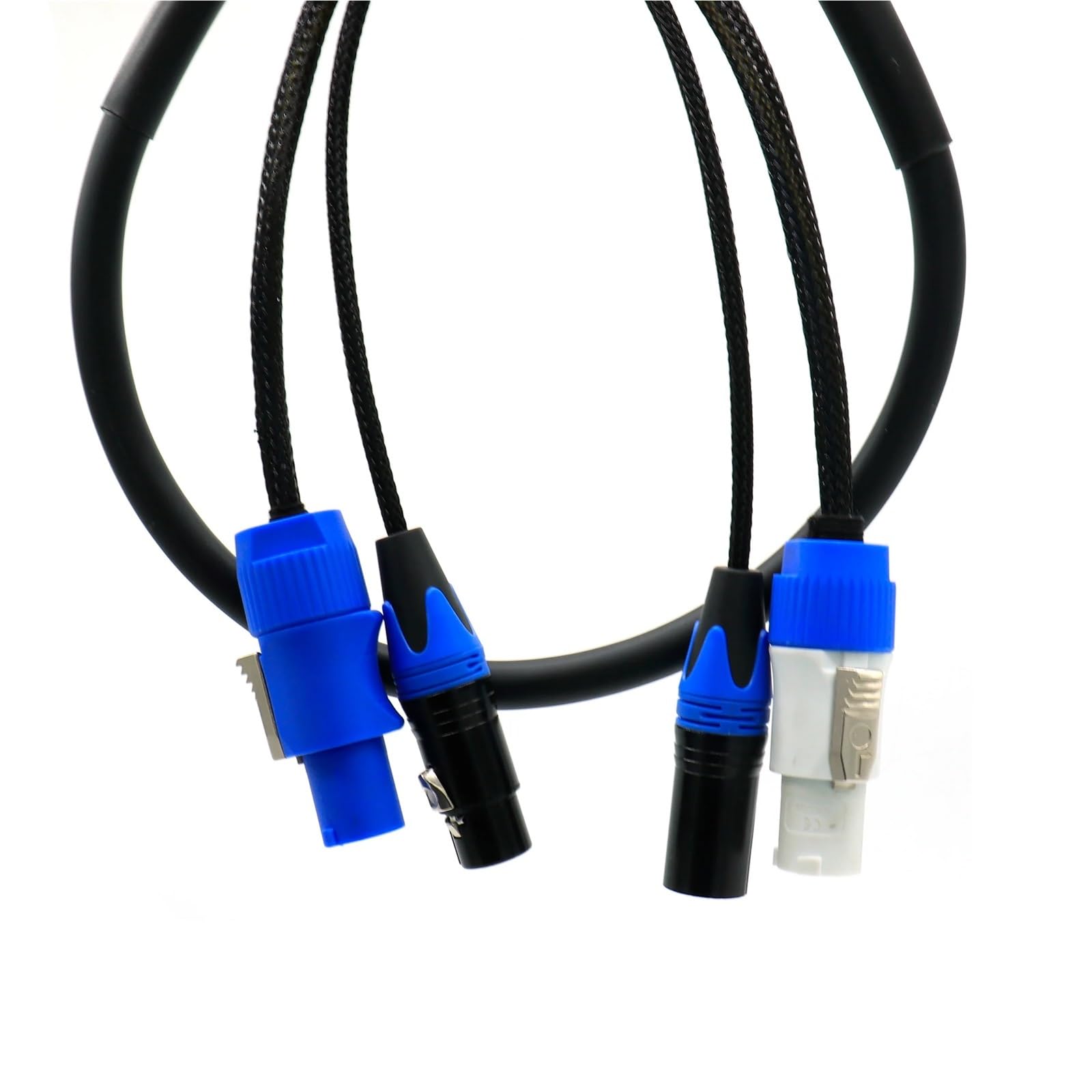 Kabel XLR 2 w 1 (męski/żeński wejście/wyjście) z zasilaniem hybrydowym -1 m, 1,5 m, 2 m, 3 m, 5 m (1 metry)