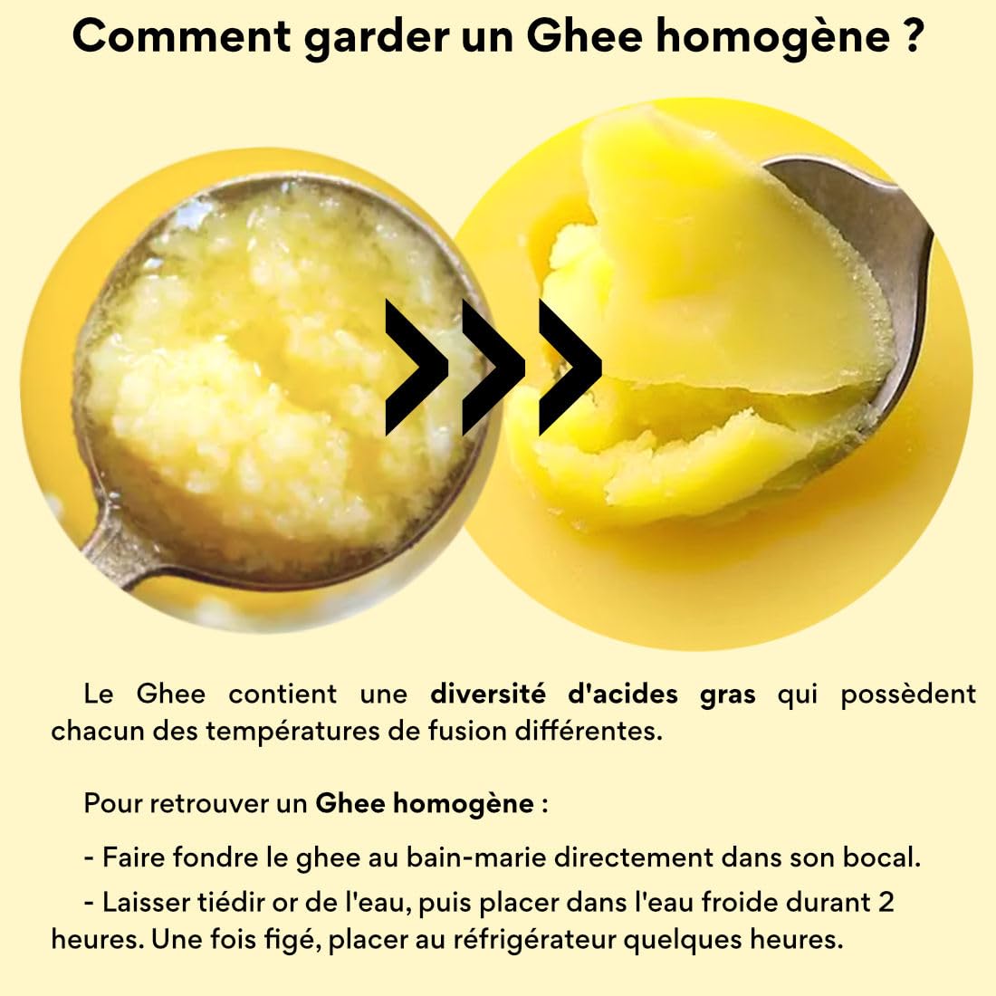 Nutribe Ghee 500g | Beurre clarifié Bio | Nourries à l'herbe | Idéal pour cuire, café bulletproof