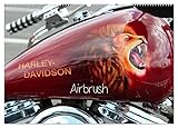  Harley Davidson - Airbrush (Wandkalender 2024 DIN A2 quer), CALVENDO Monatskalender: Amerikas Motorradlegende Nr.1 (CALVENDO Kunst)
