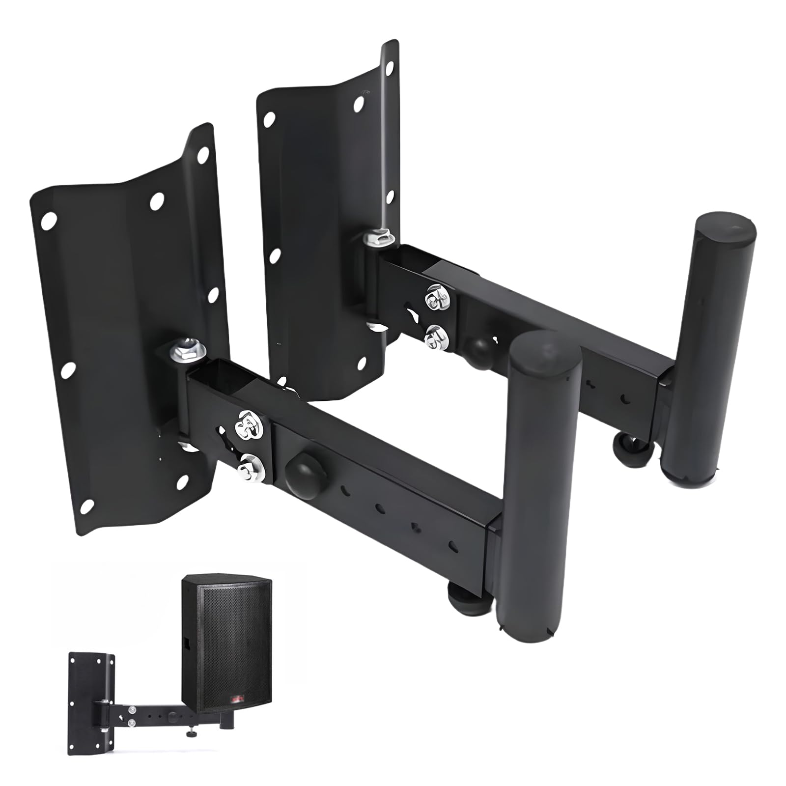 Supporto Per Altoparlante Da Parete In Metallo, 2PCS Scatole Per Altoparlanti A Parete Staffa Regolabile Supporto Per Altoparlante Per Montaggio A Parete Per Altoparlanti Universali Fino A 35 Kg