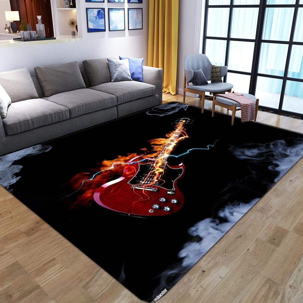 3D dywan do salonu błyskawica płomień gitara antypoślizgowe maty podłogowe dzieci maty dla indeksowania maty korytarzowe maty nocne home decoration