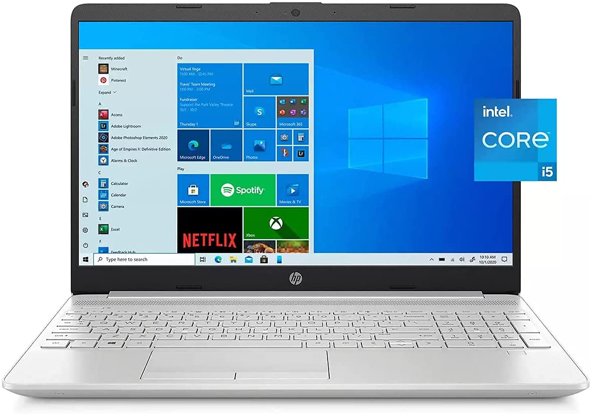 HP 15 Laptop, 11th Gen Intel Core i5-1135G7 Processor, 8 GB RAM, 256 GB SSD, 15.6-inch Full HD (1920 x 1080) Display, Backlit Keyboard, Windows 11 Home, 802.11ac, Bluetooth, W/ Silmarils Accessories