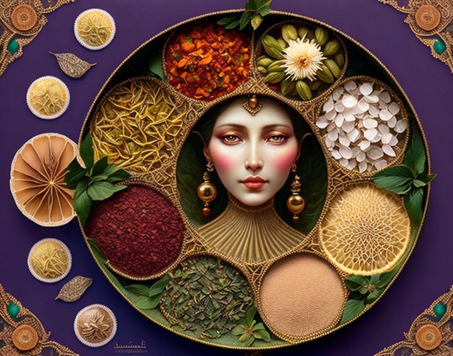 Herbes et Épices affiche toile pour mur vide cuisine