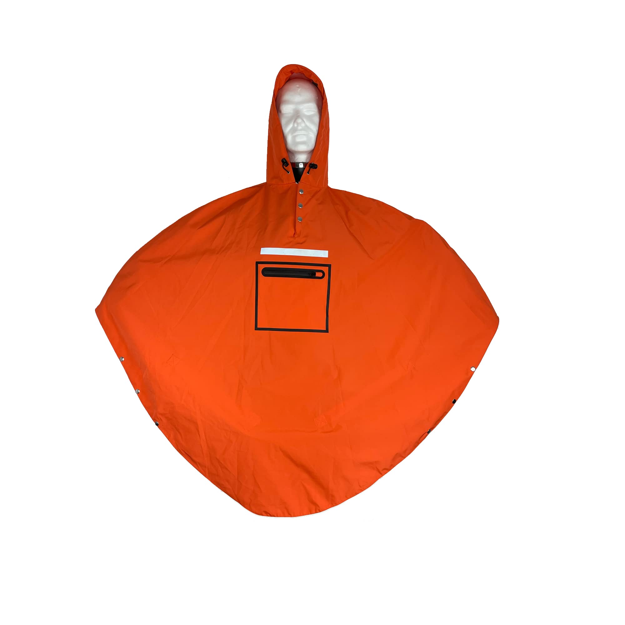 The People's Poncho Unisex Hardy Orange Poncho, One Size