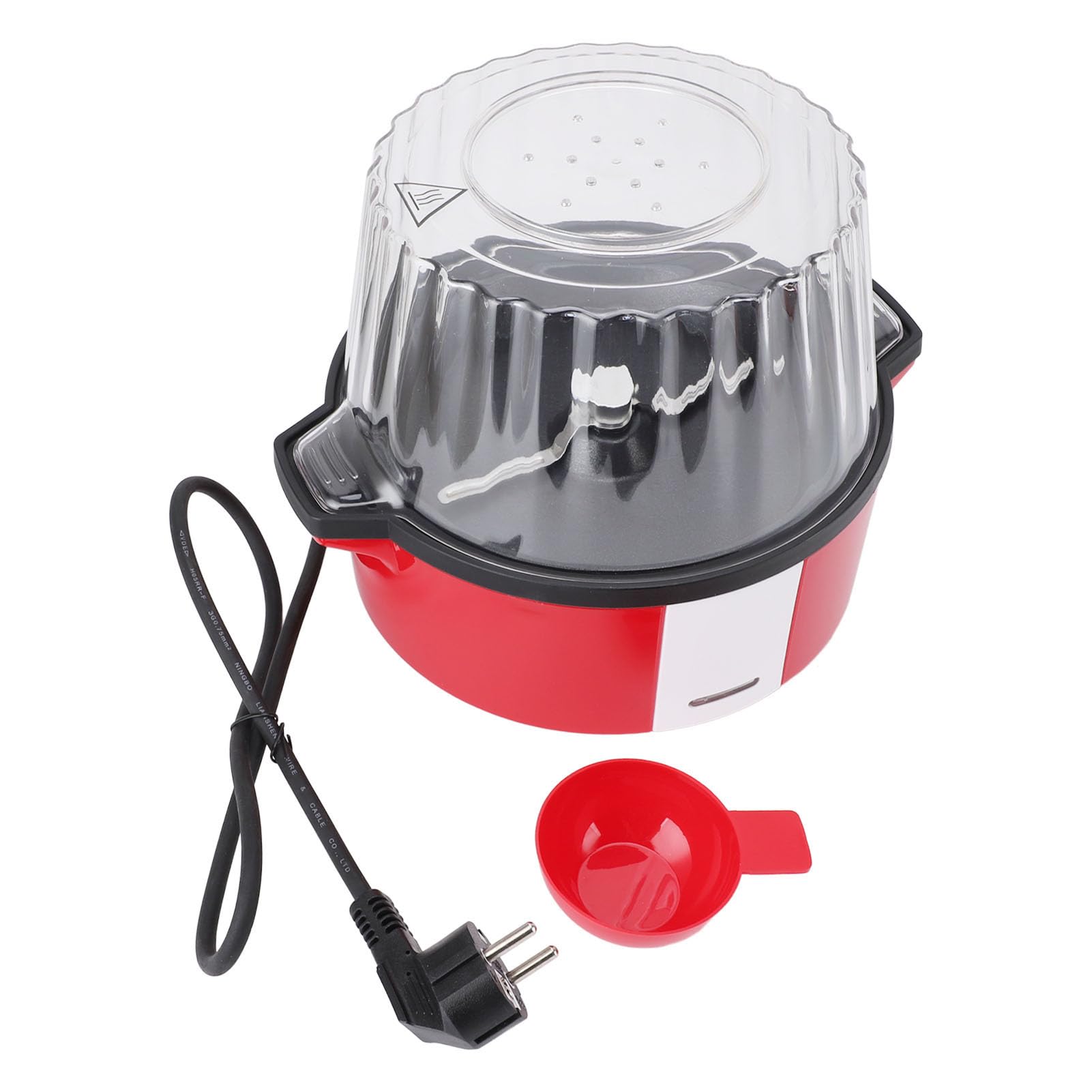 Popcorn-Maker, 70 G, Große Kapazität, Elektrische Popcornmaschine, Antihaft-Popcorn-Maker mit Deckel und Löffel, DIY-Popcorn-Topf, Leicht zu Reinigen, 700 W, Schnelle Erwärmung