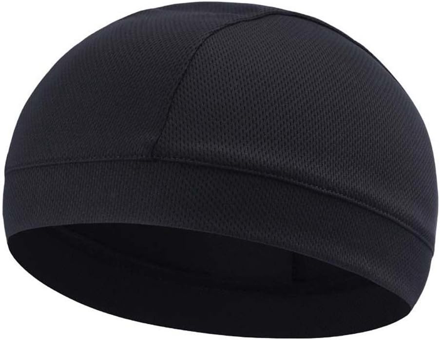 Moisture Wicking Skull Cap/Helmet Liner/Running Beanie Caps for Men - Motorcycle Cycling Breathable Dome Cap Sweatband