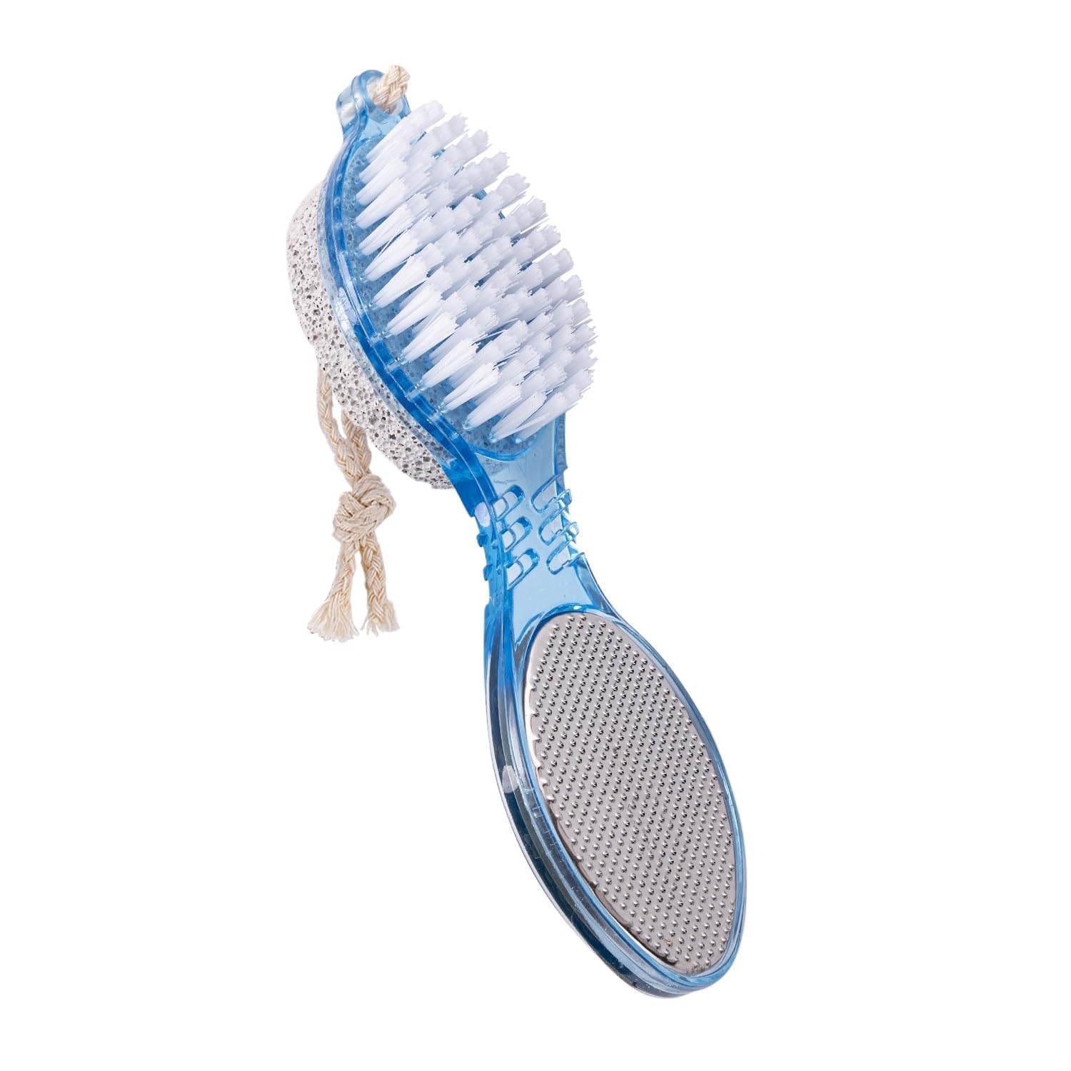4 in 1 Pedicure Tool for Feet – Dual-Sided Foot Scrubber with Pumice Stone, Soft Brush, Steel File & Emery Board – Removes Dead Skin, Calluses & Corns – Foot Care for Dry, Cracked Heels-image-8