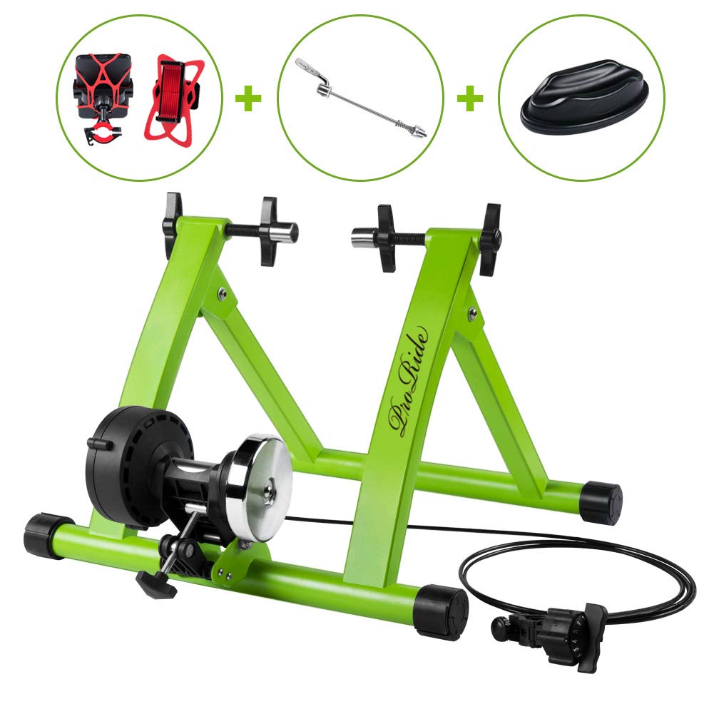 sportneer bike trainer stand steel bicycle exercise magnetic stand with noise reduction wheel for road bike