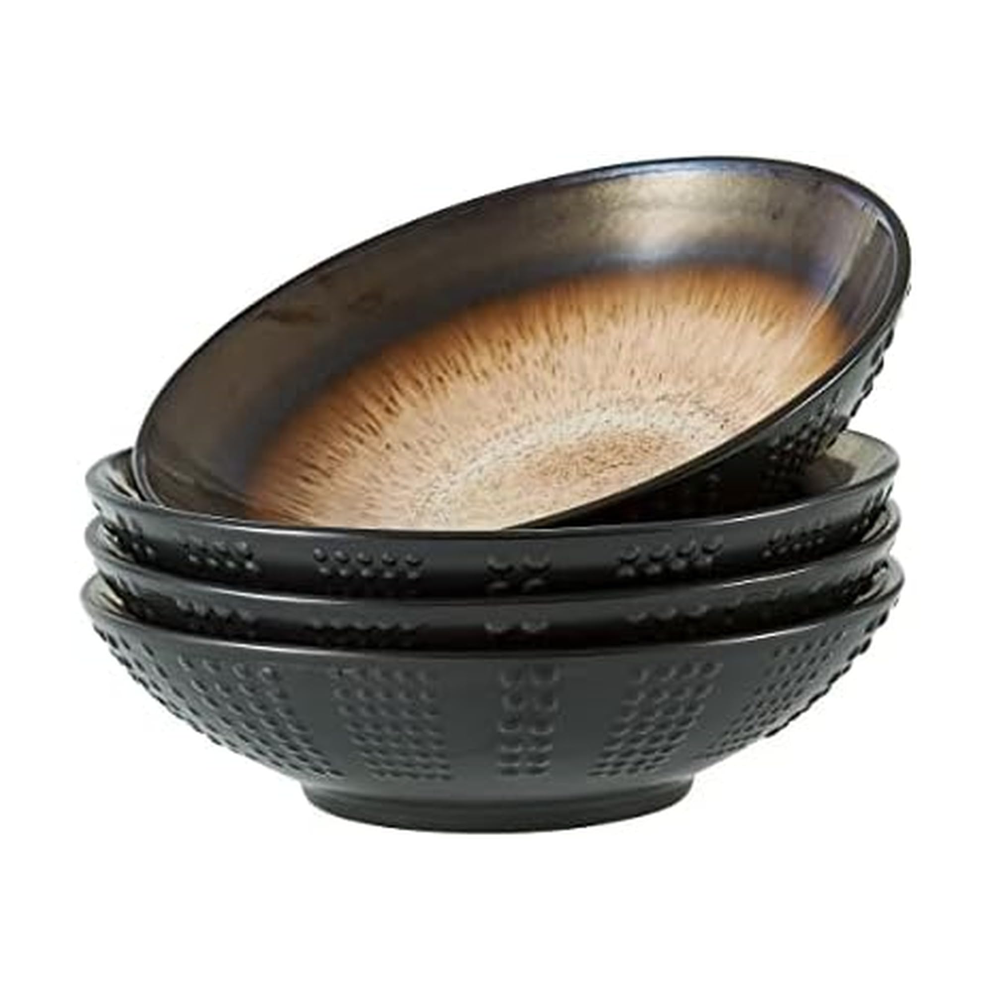 Gourmet Basics by Mikasa Verona Cream Set of 4 Pasta Bowls, 8 Inch