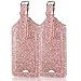 [2 Pack]Luggage Tags, ACdream Leather Case Luggage Bag Tags Travel Tags 2 Pieces Set, Glitter Rose Gold