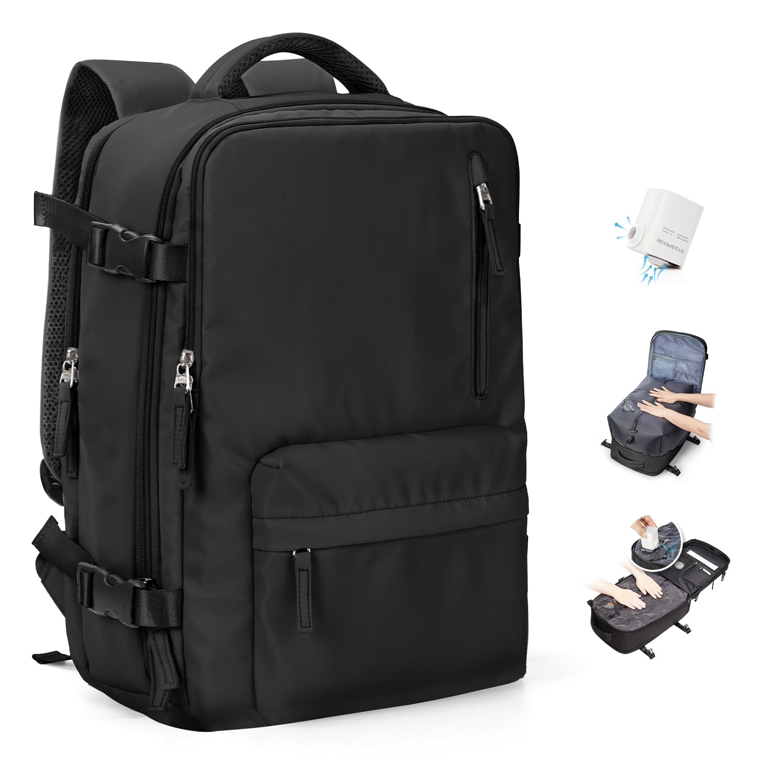 Vakuum Rucksack Handgepäck Rucksack 40x30x20 für Ryanair Reiserucksack Wasserdichter Unter Dem Sitz Handgepäck 45x36x20 Flugzeuge Reisetasche Weekendertasche Wanderrucksack Lässiger Tagesrucksack