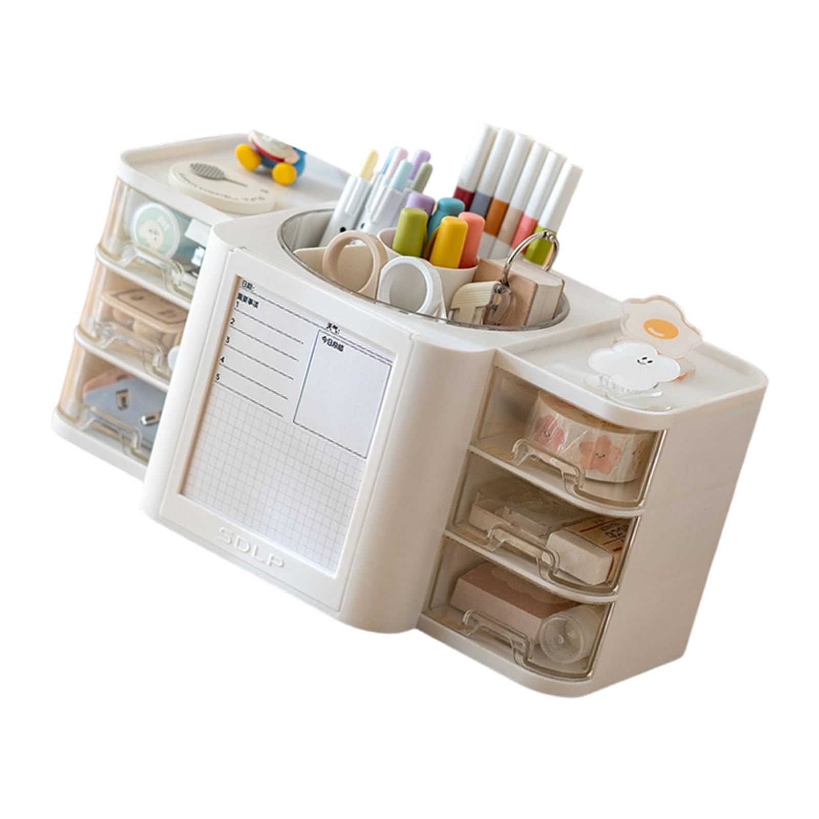 Geavonyg Pen Holder Stationeries Holders Shelf Pencil Organizers Home Offices Desktop Decorations Ornament Pen Inserted Holder Makeup Brush Holders
