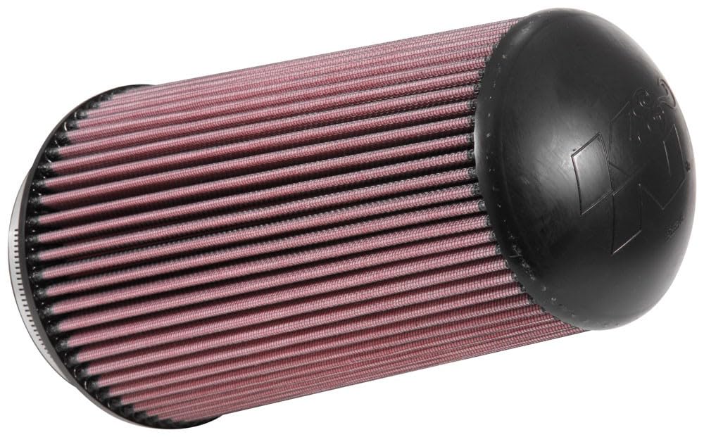 K&N Filtro de aire universal con abrazadera: alto rendimiento, premium, filtro de motor de repuesto: diámetro de la brida: 5 pulgadas, altura del filtro: 11.875 pulgadas, longitud de la brida: 1