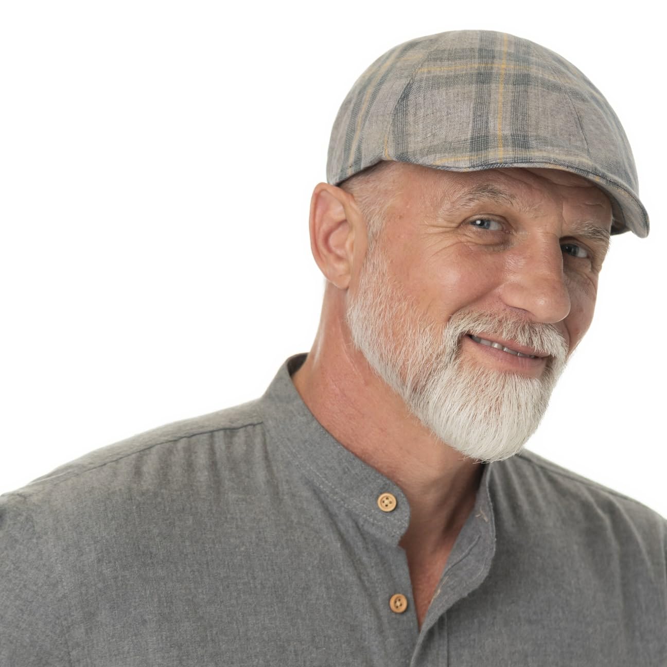 Mayser Paddy Kampen Schirmmütze Flatcap Karomuster Made in EU Damen Herren Frühling Sommer