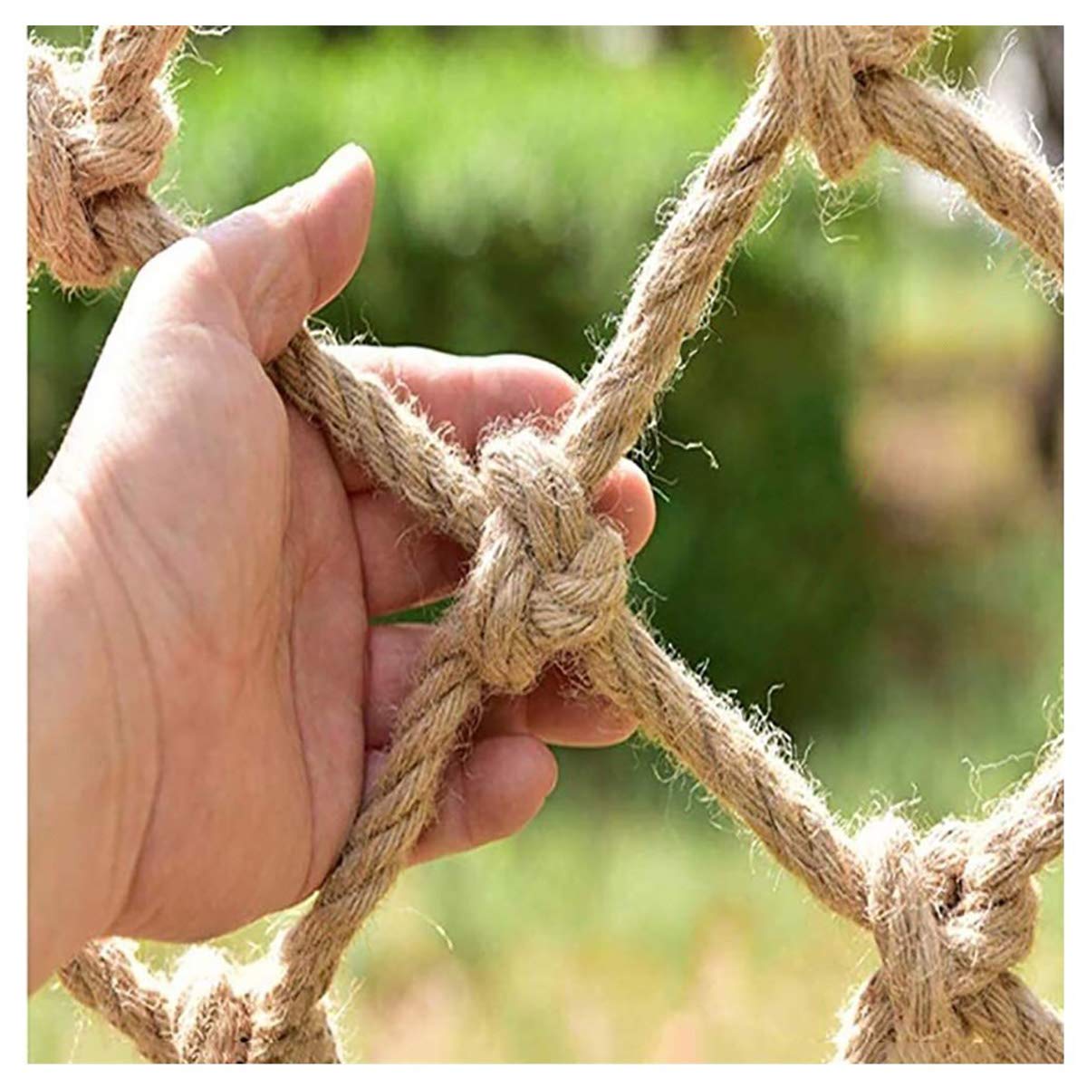 Yanguang Stasy Kids Climbing Net, Decorative Hemp Rope Net For Playground Cargo Netting Protection Net Giant Outdoor Playing(Size:1x2m(3X7ft))