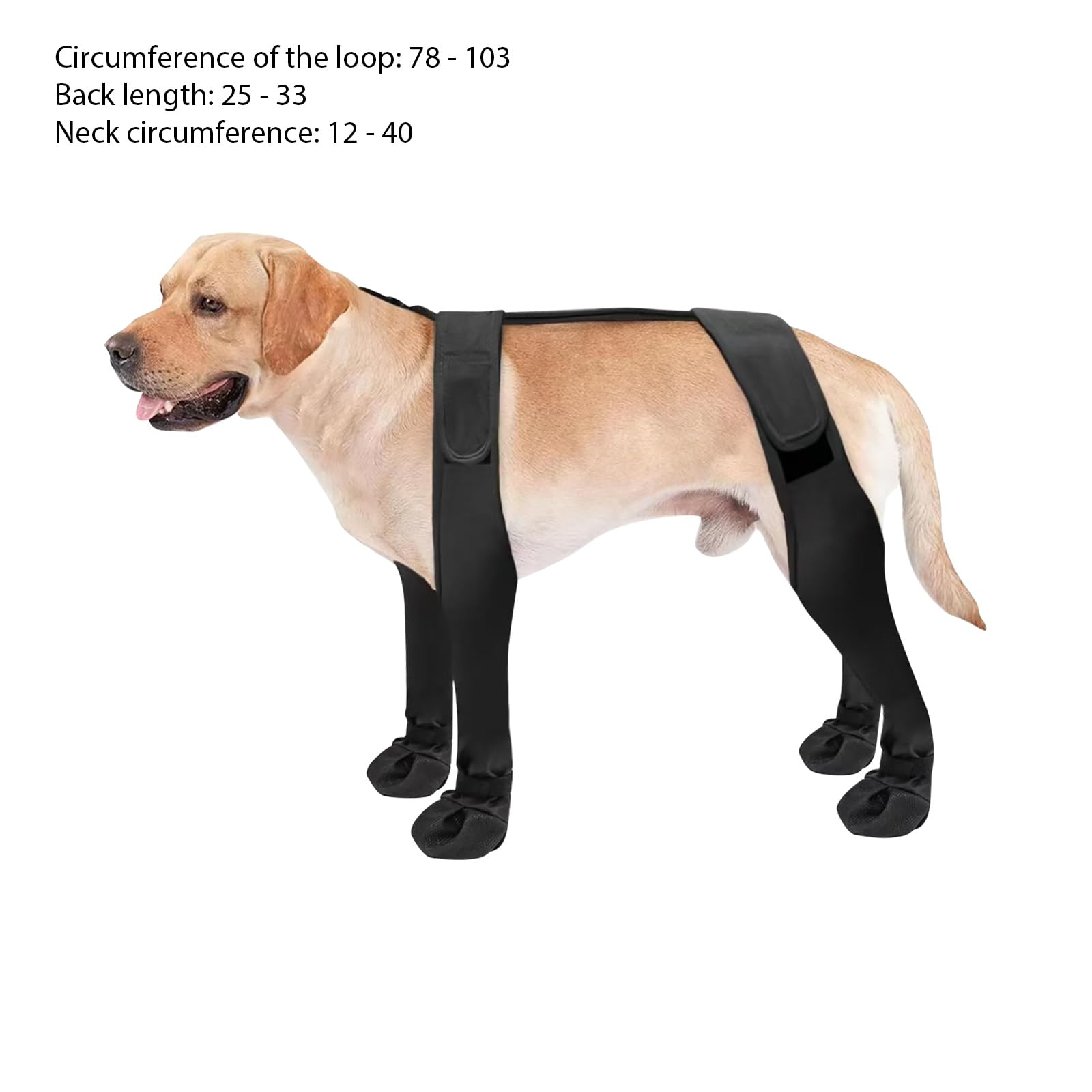 Leggings per cani, stivaletti con bretelle impermeabili, S