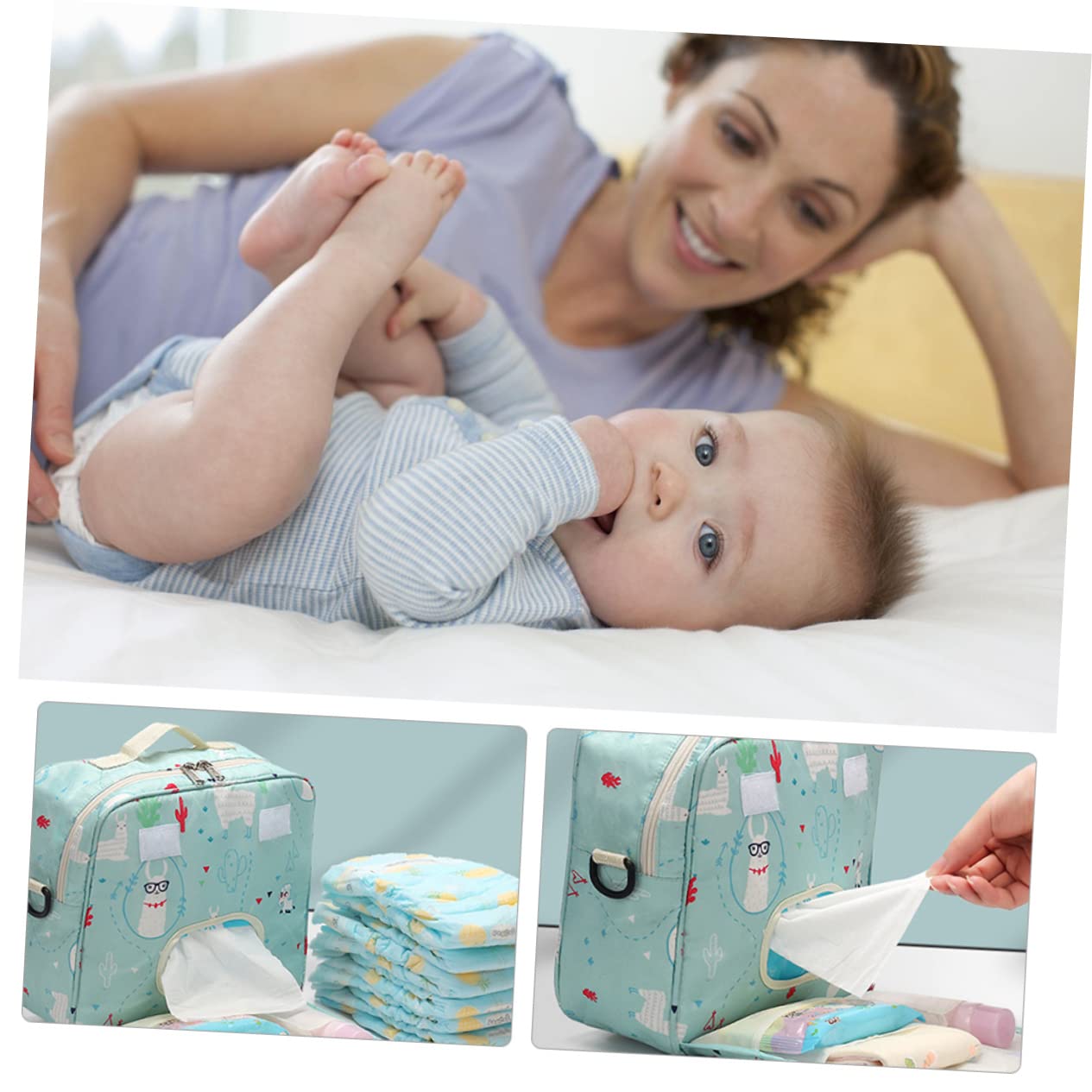BESTonZON 2stücke Babytasche Für Windeln wasserdichte Wickeltasche Praktische Aufbewahrungstasche Für Babyausstattung Wiederverwendbarer Organizer Für Windeln Für Mütter Unterwegs