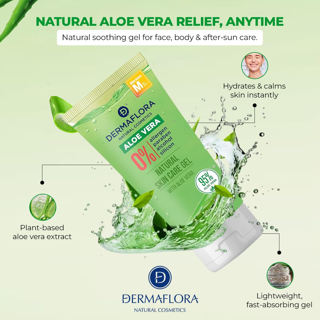 Dermaflora Natural Aloe Vera Gel for Face & Body - 150ml, 150 ml (Pack of 1) - Image 3