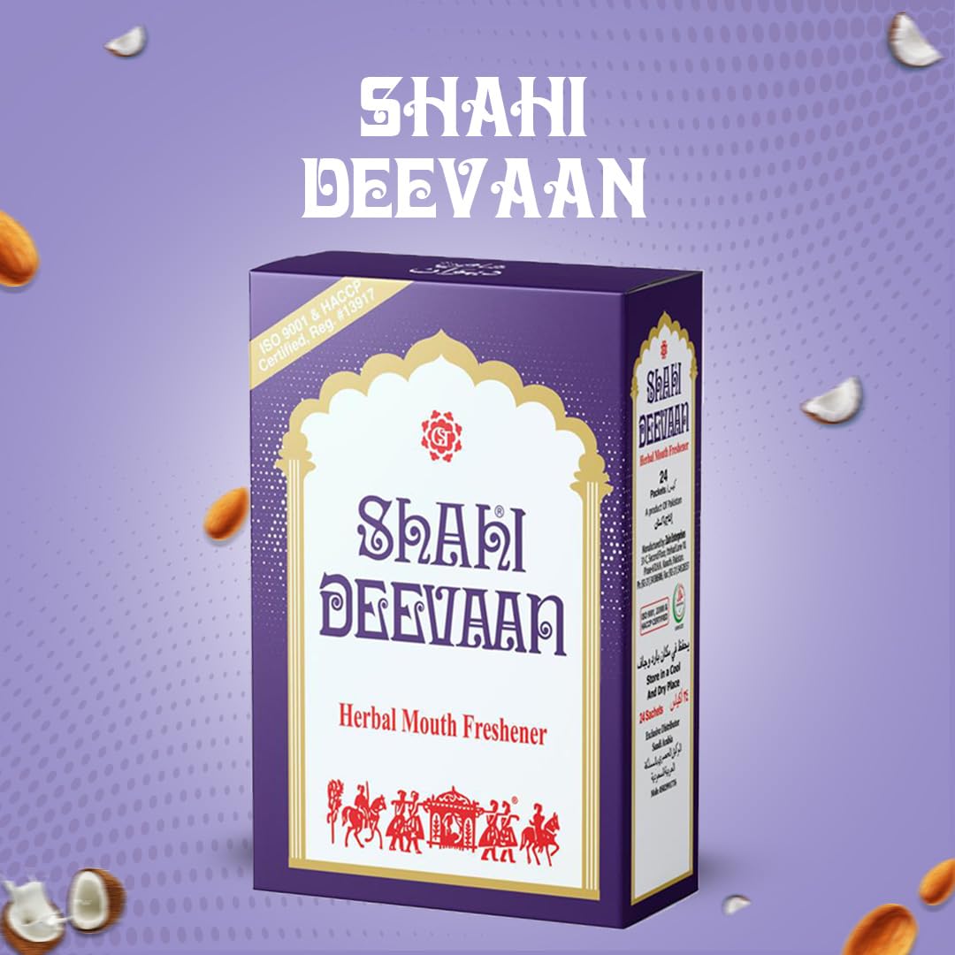 Shahi Deevaan, 48 PCS in 1 Box, Natural Mouth Freshener (Pack of 02)