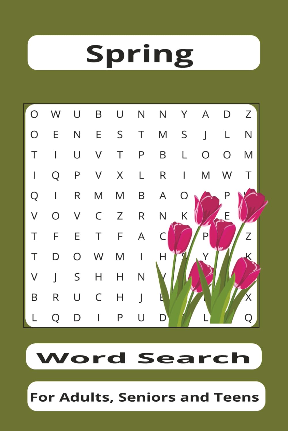 Spring Word Search: For Adults, Seniors and Teens