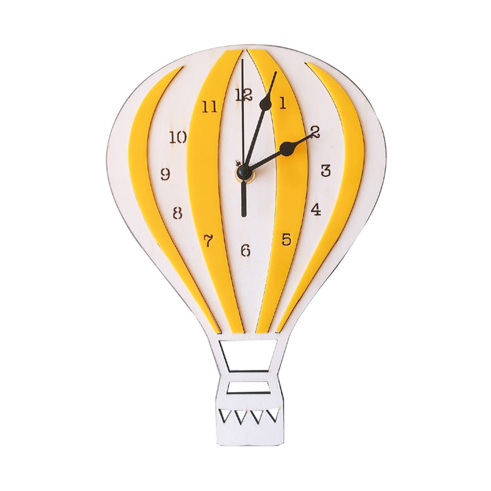 Nordic Cartoon Hot Air Balloon Wall Clock Silent For Time Clocks Crafts For Home Children Kids Room Bedroom Decora Hot Air Balloon Wall Clock