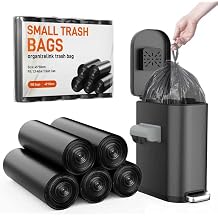 3 Gallon Small Trash Bags 5L12L 100 Count Black Mini Garbage Bags, Unscented Wastebasket Liners for Bathroom, Bedroom, Office, and Desk