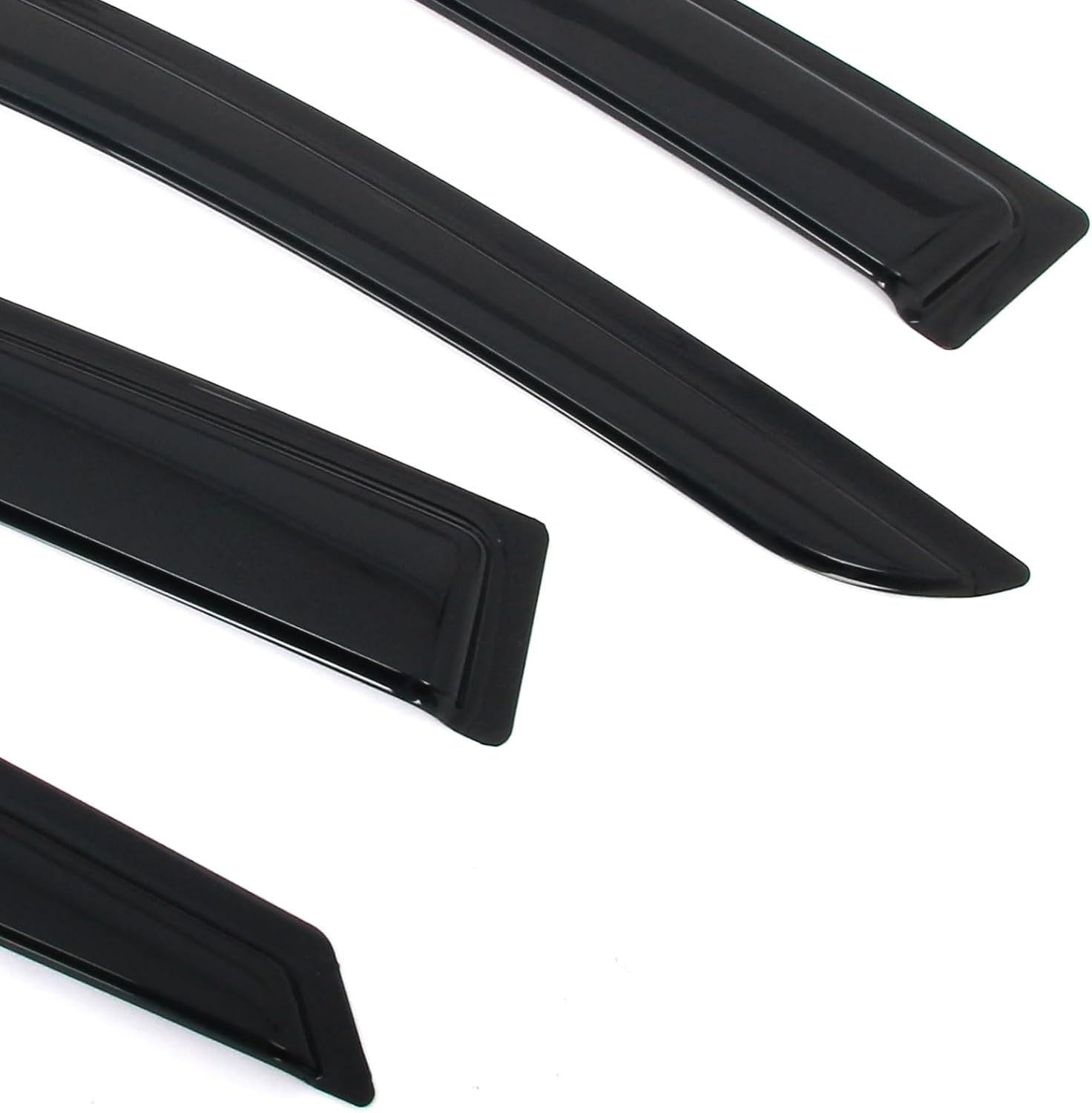 FREEMOTOR802 Tape-on Window Deflectors Fits 2021-2025 Kia K5, Rain Guards Side Window Visors Wind Deflectors Vent Visors Smoke Tinted Acrylic 4PCS