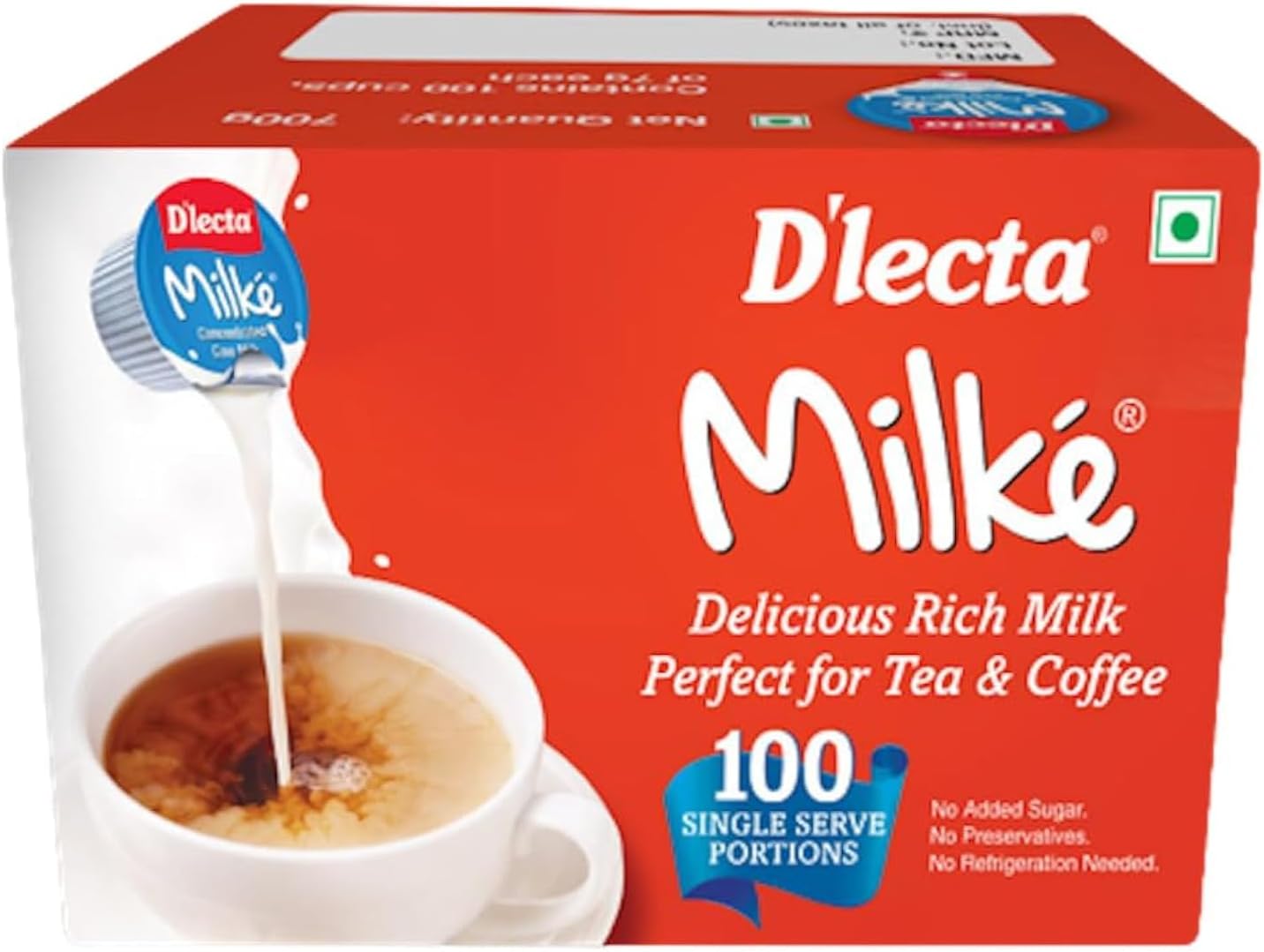 D'LECTA Milke (100 cups of 10g each) Liquid Dairy Creamer